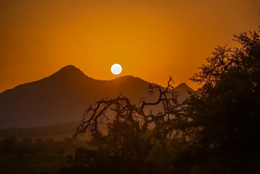 Sunrise over the mountains of Kidepo Valley National Park on the 5 Days Kidepo Valley Wildlife Safari